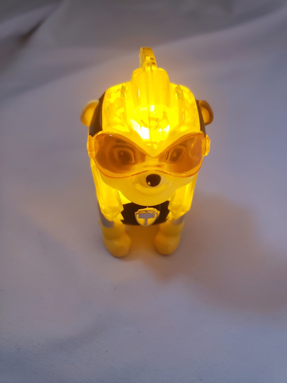 Paw Patrol Mighty Pups Charged Up Rubble Figure